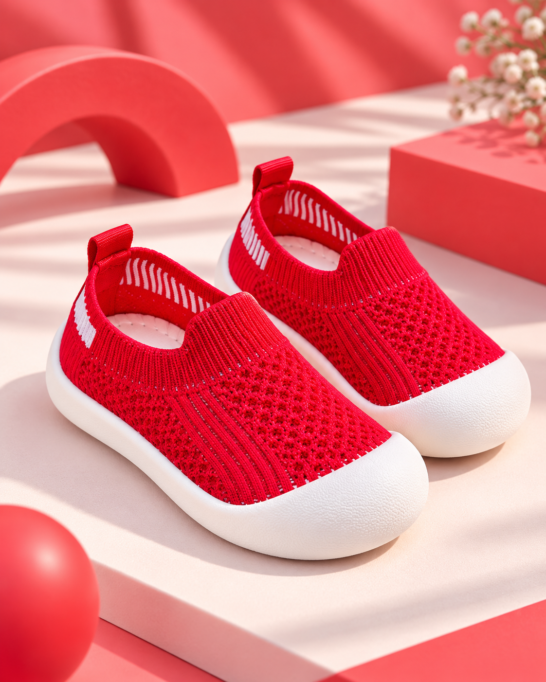 Red Mesh Shoes