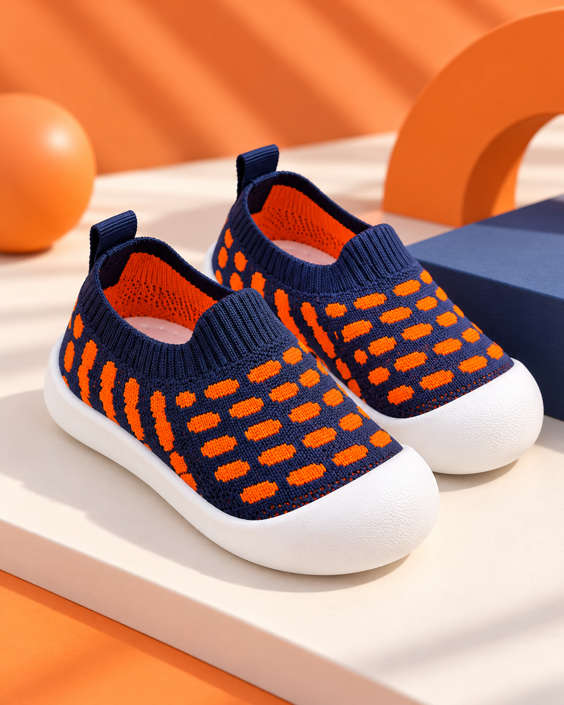 Navy Mesh Shoes